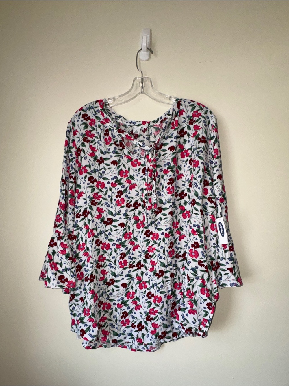 Old Navy Floral Bell Sleeve Blouse Size XL NWT